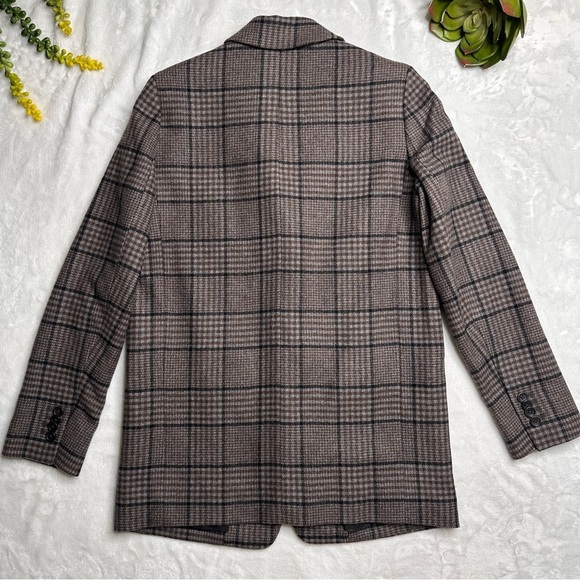 Everlane the Italian Wool Oversized Blazer Jacket in Glen Plaid Womens Size 00 - Picture 3 of 15